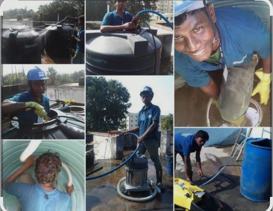 Professional water treatment setup